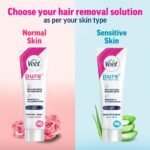 Veet Pure Hair Removal Cream for Women For Sensitive Skin - 100g | Suitable for Legs, Underarms, Bikini Line, Arms - Image 6