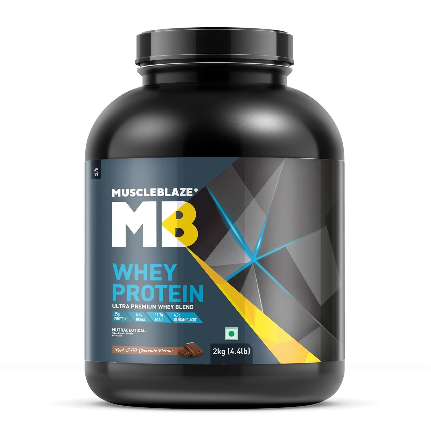 71niFtvknxL._SL1500_ MuscleBlaze 100% Whey Protein, Ultra Premium Blend with Whey Protein 2Kg - Image 1